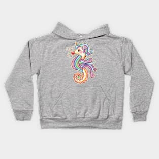 rainbow unicorn seahorse :) Kids Hoodie